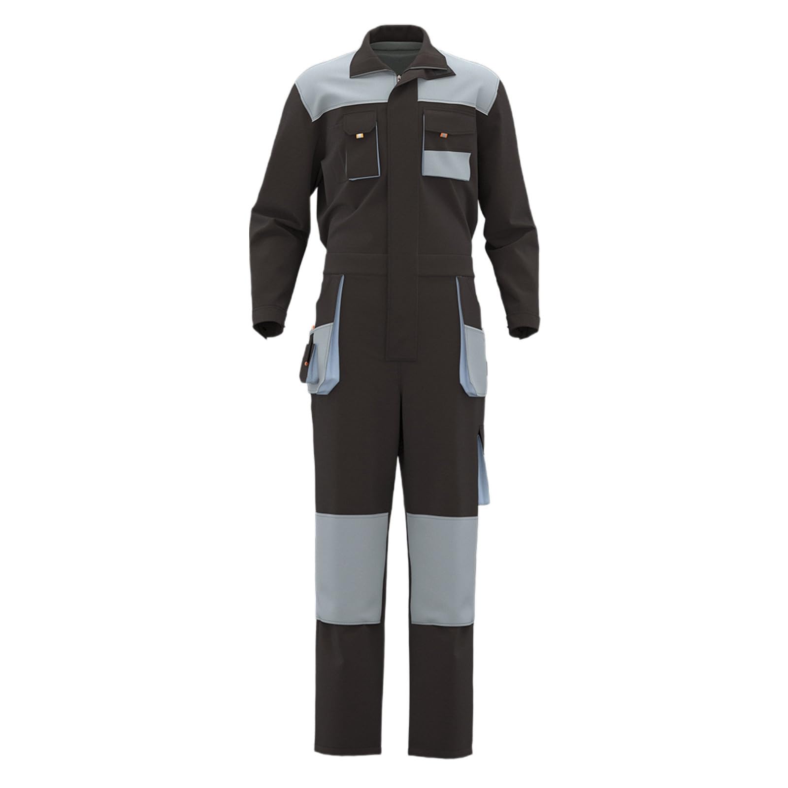 Generisch Overall Herren Herren Werkstatt-Arbeitskleidung mit Taschen für Maler Handwerker strapazierfähige Overall-Jumpsuit für industrielle Einsätze