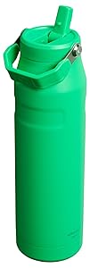 Stanley IceFlow Flip Straw 2.0 Water Bottle 36 oz | Built-In Straw with Larger Opening | Lightweight and Leak Resistant | Insulated Stainless Steel | BPA-Free | Meadow