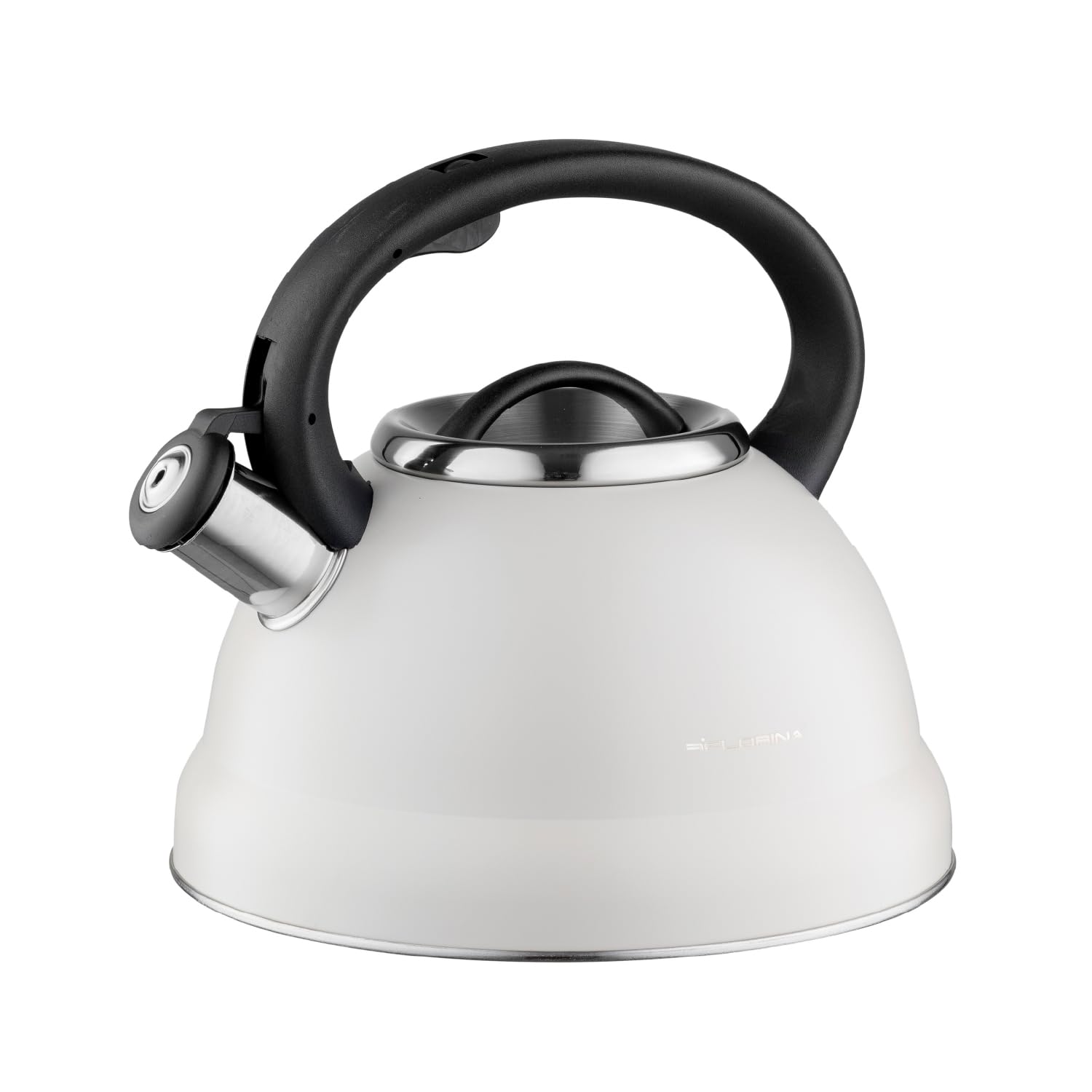 FLORINA Hervidor de Agua (2,5 l) I Tetera de Acero Inoxidable LUKE I Silbato con Mango de Bakelita I Silbido Automático I Tetera para Té y Café I Apta para Todo Tipo de Cocinas I Color: Negro — view 5