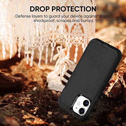 Cafewich PW-11111 Defender Case For Iphone 12 Mini, Heavy Duty 3 In 1 Shockproof Anti-Slip Drop Protective Phone Cover thumb #4