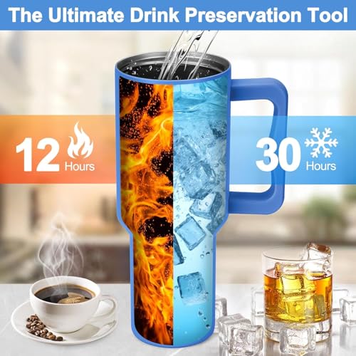Image of CYNVEXA Tumbler with lid and Straw 1200ML Cup Stainless Steel Vacuum Insulated Tumbler for Water, Iced Tea or Coffee 1.2L Office Gym Travelling (40-OZ- Raspberry Pink)