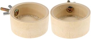 2pcs Small Pet Feeder Hanging Bowl Bamboo for Squirrel Rabbit Guinea Pig Hamster Food Bowl Dish