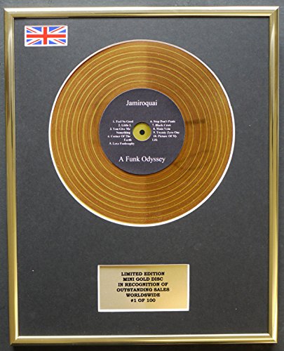 Everythingcollectible JAMIROQUAI/MINI GOLD DISC DISPLAY/ÉDITION LIMITÉE/COA/A FUNK ODYSSEY