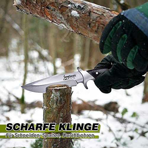 Japaknives Outdoor Survival Messer Jagdmesser Scharf Bushcraft Messer Gürtelmesser Bowie Messer Fahrtenmesser Full Tang… - Image 4