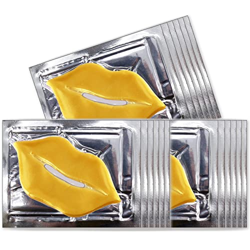 Permotary 30 PCS Collagen Lip Mask Crystal Lip Care Gel Pads for Moisturizing & Reducing Chapped, Smoothing Lip Fine Lines-Lip Patches with Collagen & Glycerin to Firms & Hydrate and Plump Your Lips