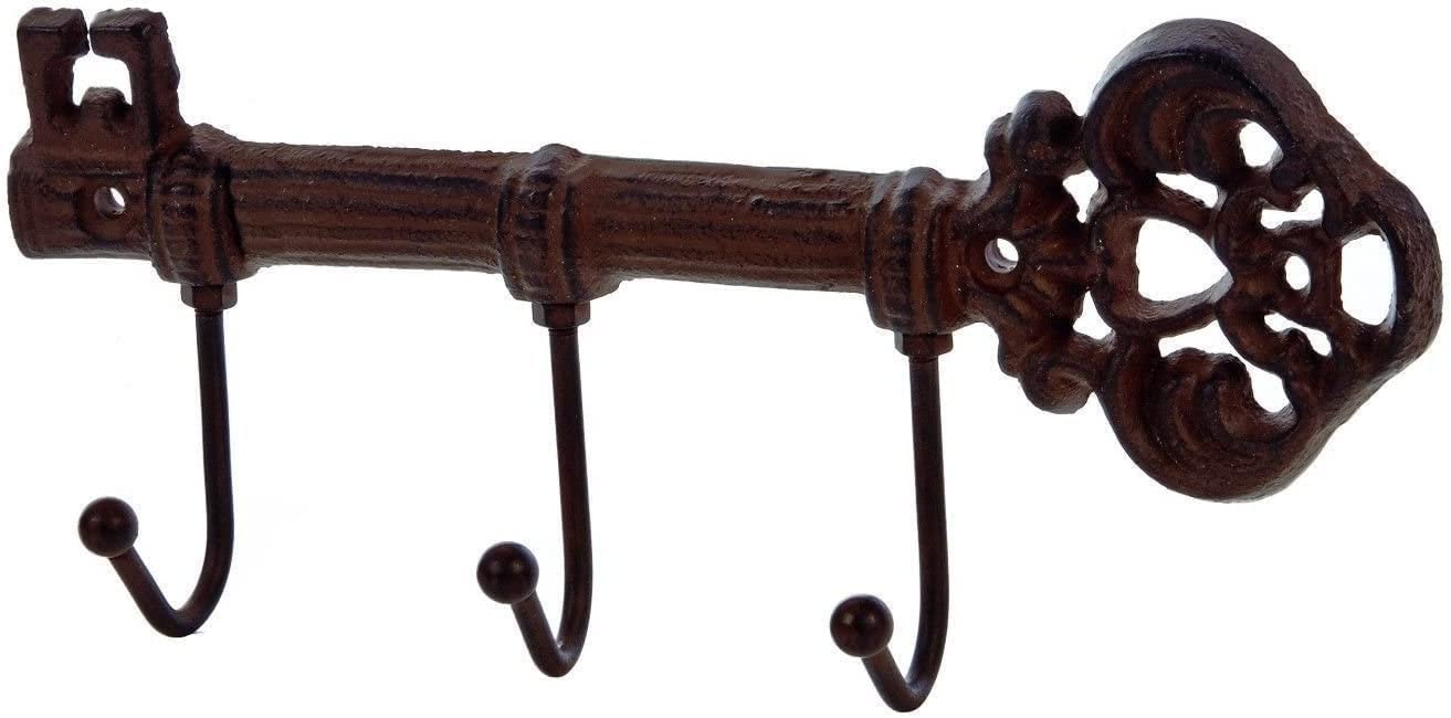 Garden Mile Cast Iron Key Holder Wall Mounted, Dark Brown - Image 2
