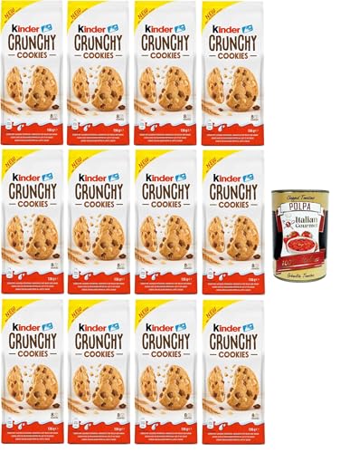 Galletas crujientes para niños, galletas crujientes con leche y cacao, 12 x 136 g + polpa italiana gourmet 400 g