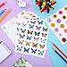 Junkin 600 Pcs Butterflies Flower Stickers for Kids Sunflower Gerbera Daisy Stickers Sheet Insects for Kids Teacher Educational Spring Summer Flower Butterfly Theme Party Classroom Decor
