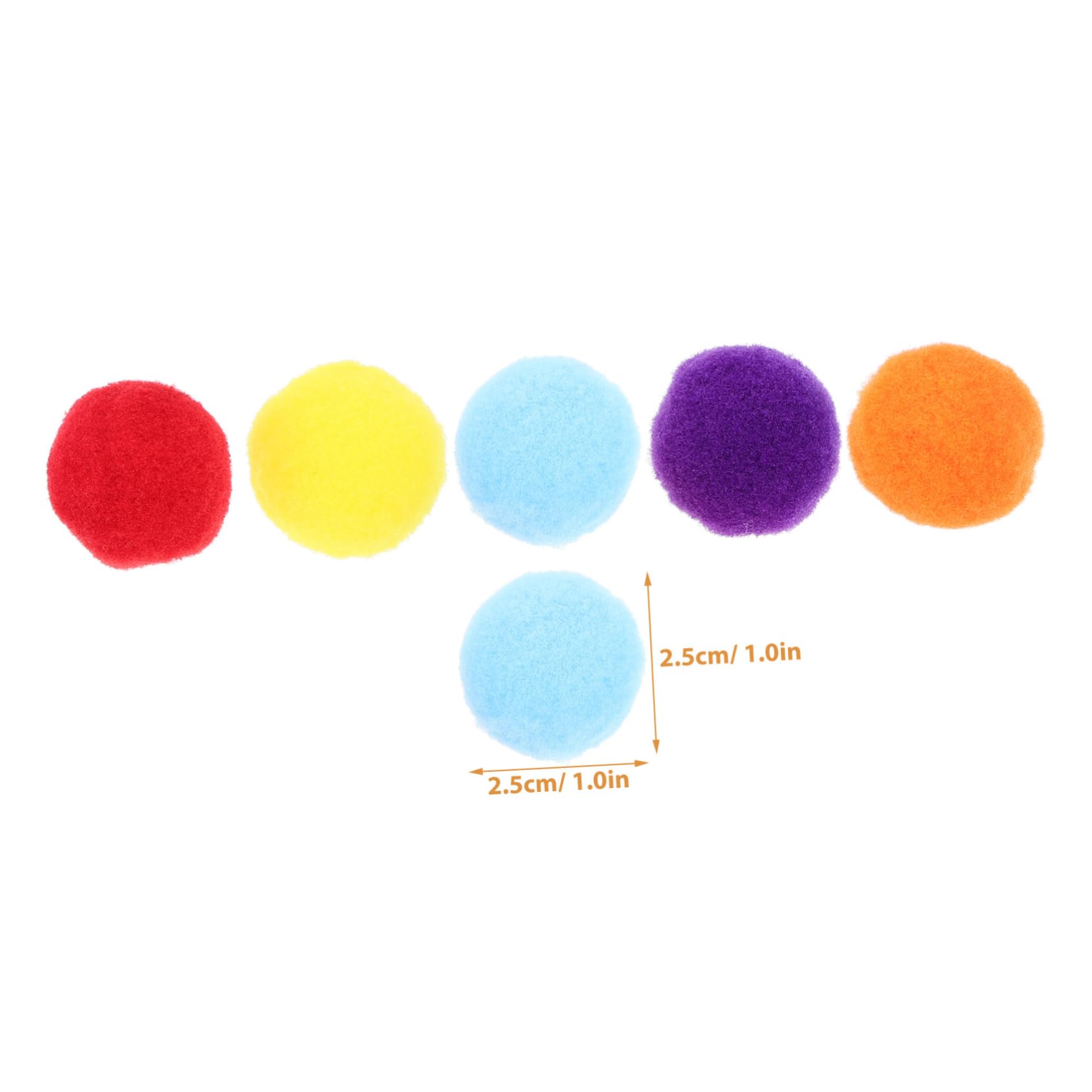 GANAZONO 50pcs Colorful Plush Balls for Cats Interactive Pet Durable Reusable Stimulates Curiosity Promotes for Kittens and Adult Cats