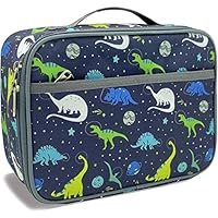 Kulle Lunch Box Kids,Insulated Lunch Bag Boys Back to School,Washable and Reusable Lunch Box for kids,Lunchbox for Office,School,Outdoor(Dinosaur Planet)