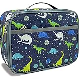 Kulle Lunch Box Kids,Insulated Lunch Bag Boys Back to School,Washable and Reusable Lunch Box for kids,Lunchbox for Office,School,Outdoor（Dinosaur Planet）
