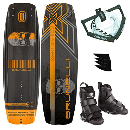 Brunelli Paquete de Wakeboard de carbono, 138 cm, encuadernación Wakeboard