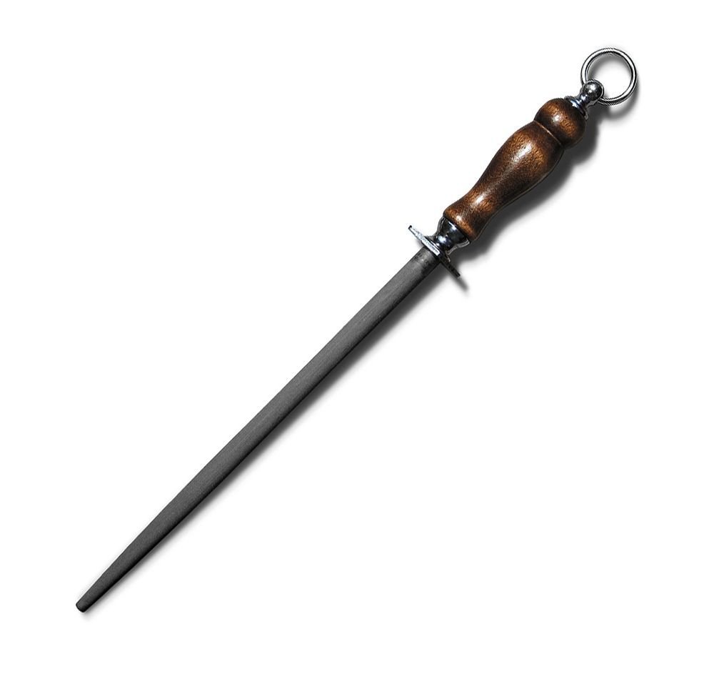 12" butcher steel by Dexter – steel, Brown, Model A12R-PCP
