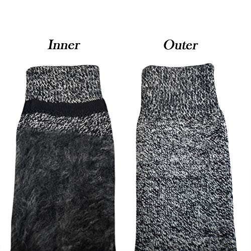 JORMATT Mens Thick Thermal Socks Insulated Heated Heavy Warm Socks For Winter Cold Weather 2 Pairs3