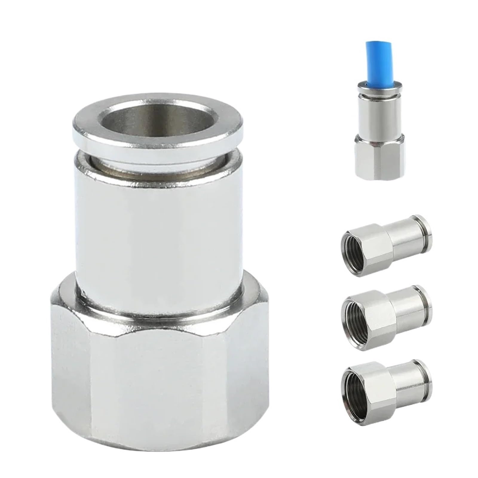 5/10 pièces PCF 4MM 6MM 8MM 10MM 12MM 1/2 1/8 3/8 1/4 tuyau d'air pneumatique tuyau droit en laiton raccords connecteur connexion(10 (Hose O.D. 10MM),R1-8 in 5pcs)