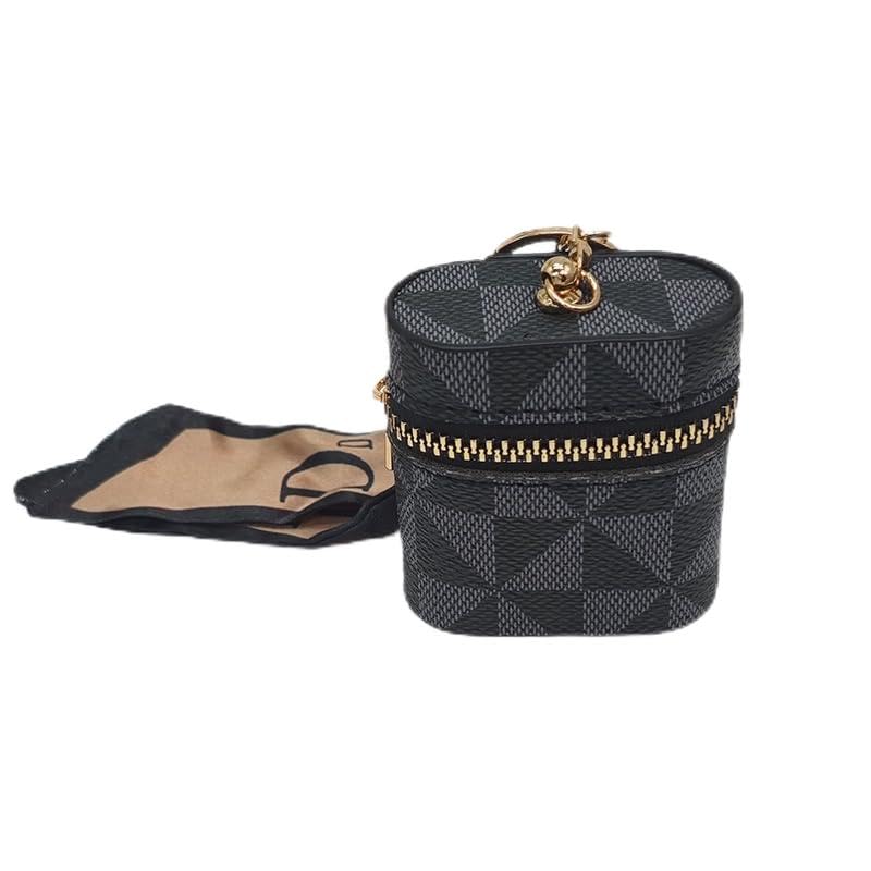 Mini bolsa estilo balde vintage europeu e americano com pingente simples, envelope de batom, capa de fone de ouvido vintage, Triângulo preto, Estilo retrô