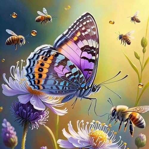 Xpdnmilq Kit de peinture diamant 5D pour adultes enfants et débutants peinture diamant ronde créative décoration murale artistique –Dielianhua- 50x50cm