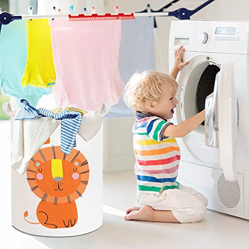 Hkec Lion Hamper,Baby Laundry Basket, Waterproof Dirty Clothes Hamper,Kids Toy Storage Bins, Gift Baskets,Bedroom,Boy Nursery Laundry Basket (Lion) #TOP2
