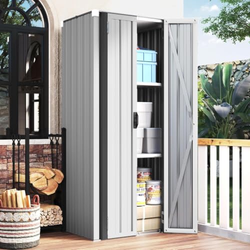 Image of AECOJOY Outdoor Storage Cabinet Waterproof, 70 inch Vertical Tall with Base