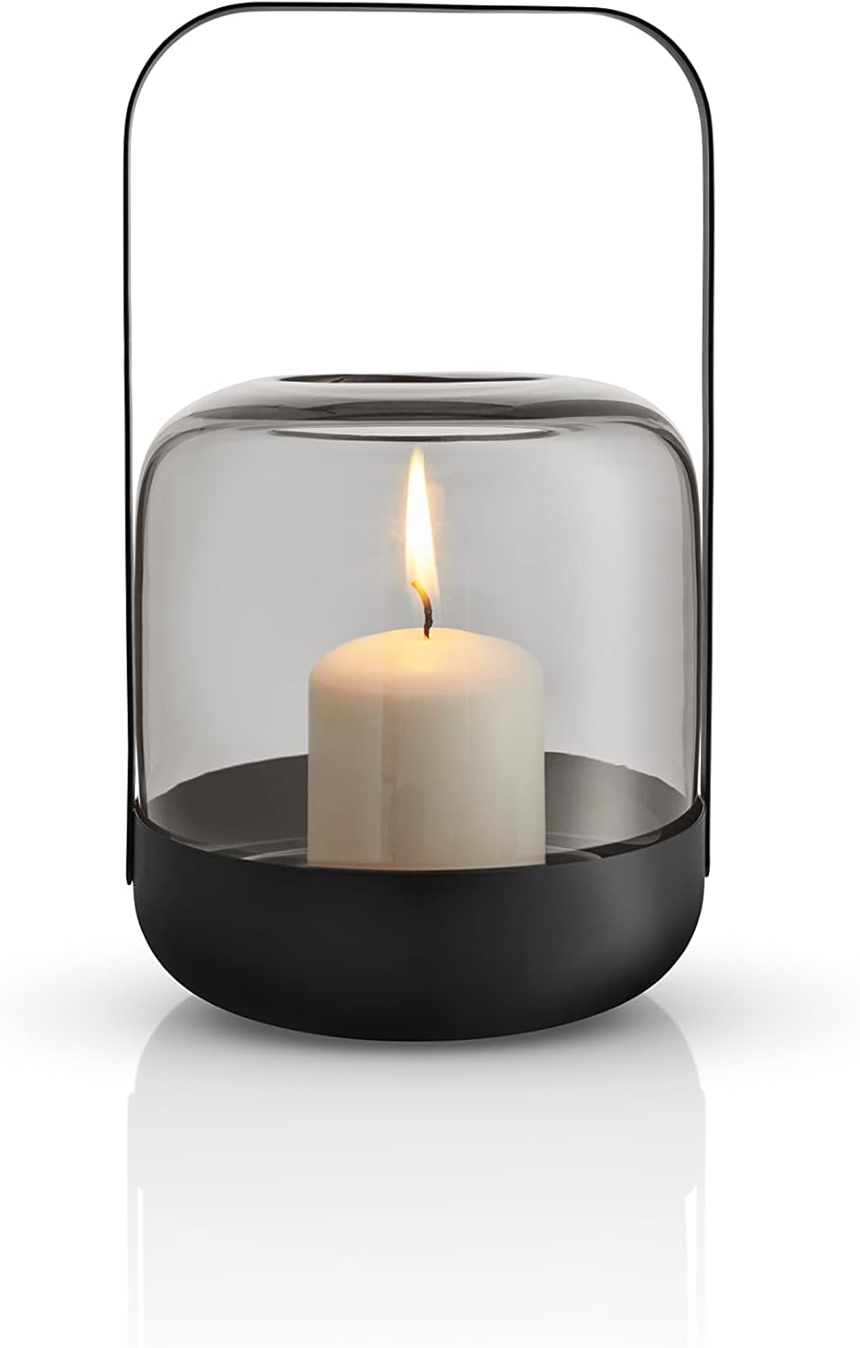 EVA SOLO Acorn Lantern, Elegant and Decorative Lantern Made of Mouth-Blown Glass and Powder-Coated Steel, Stone