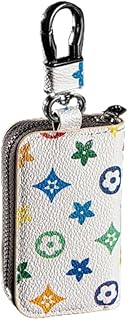 محفظة جلد لمفتاح بنمط عصري من Next Store، حامل مفاتيح بسحاب آمن وأنيق، منظم مفاتيح للسيارة والمنزل، اكسسوار شنطة فريد، سلسلة مفاتيح جلدية ملونة للنساء والرجال (2)