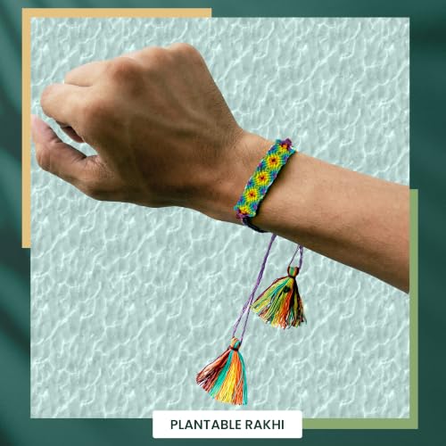Image of Bombay Greens Plantable Rakhi for Brother Eco- Friendly DIY Grow Kit| Grow Plants from Rakhi| Plantable Rakhi Gift set Brother - Evil Eye