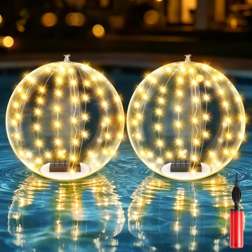 Solar-Floating-Pool-Lights-with-Remote-Control-8-Lighting-Modes2PCS Solar Floating Pool Lights with Remote Control, 8 Lighting Modes(2PCS) - Image 1