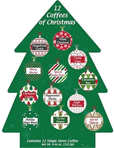 Christmas Coffee Gift 12 Single Serve Keurig Compatible K CUPS Coffee Pods Advent Calendar For Adults Assortment- Holiday Coffee Gift Box Set - Best Xmas Present Idea/Stocking Stuffer