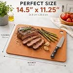 Planche de coupe en bois pour cuisine - Grandes planches composites de coupe de bois Lave-vaisselle Safe 14.5 X 11.25 1 cm - C'est très léger. BPA Gratuit & Conseil d'éco-coiffage (naturel)