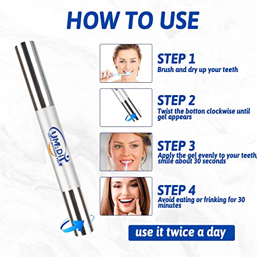 Teeth Whitening Pen, Effective & Painless Teeth Whitening Kit, 2Pack, 40+ Uses, Mild No Sensitivity Teeth Whitener, Easy To Use, Obvious Effect Instant Smile, Natural Mint Flavor Teeth Whitening Gel #TOP5