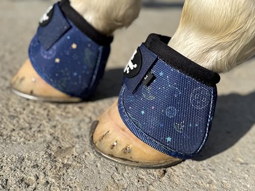 Image of 2520D Horse Bell Boots No-Turn Horse Bell Boots, Equine Ballistic Hoof Overreach Bell Boot, Pair