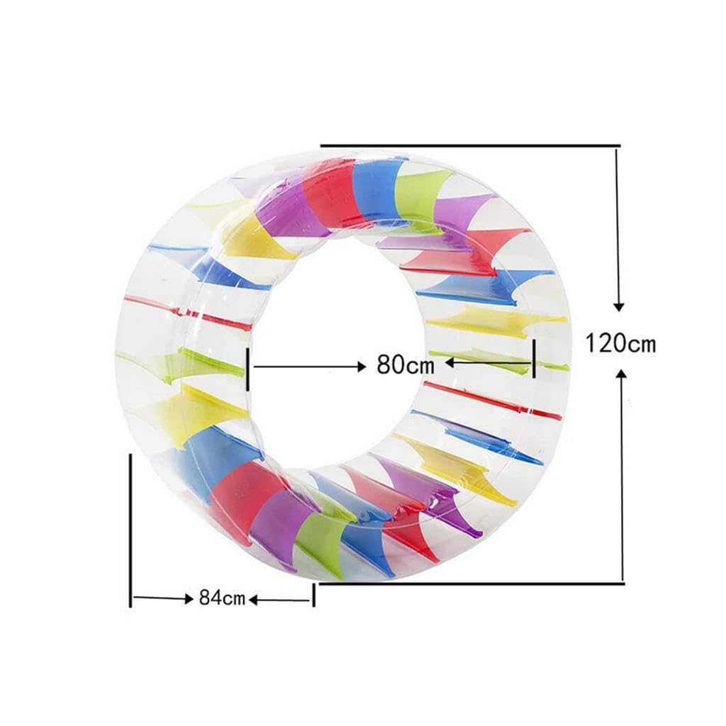 Rueda Inflable Gigante para Piscina Juguete Acuático Flotador de Agua Tubo Flotante para Niños y Adultos PVC Resistente Adecuada para Piscina Jardín, Estilo a 120x84x80cm