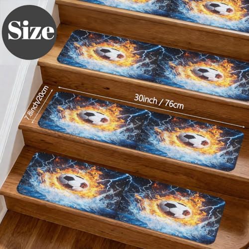 Alfombra para escaleras de 7.8 x 30 pulgadas con base de gran agarre anticaídas 3