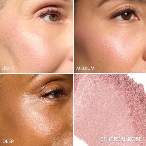 Image of LAURA GELLER NEW YORK Baked Blush-n-Brighten Marbleized Blush + Angled Brush, Ethereal Rose