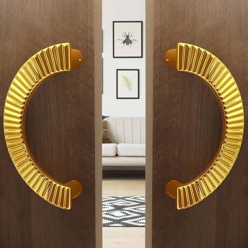 Image of VOLO 8 inch Main Door D Handle /Door Handles for Main Door /Glass Door Handle /Pull Handles, for Home /Office /Hotels(Model- S-618, 160MM) (Pack of 1 Set) (Gold)