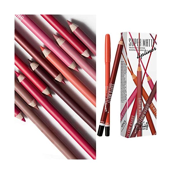 Wismee-12-Colors-Lip-Liner-Professional-Matte-Lip-Liner-Pencil-Set-with-Sharpener-Waterproof-Long-Lasting-Smooth-Natural-Filler-Contour-Shaping-Lip-Makeup-for-Woman-Soft-Lip-Liner-Pen-Makeup-Cosmetic Wismee 12 Colors Lip Liner Professional Matte Lip Liner Pencil Set with Sharpener Waterproof Long Lasting Smooth Natural Filler Contour Shaping Lip Makeup for Woman Soft Lip Liner Pen Makeup Cosmetic