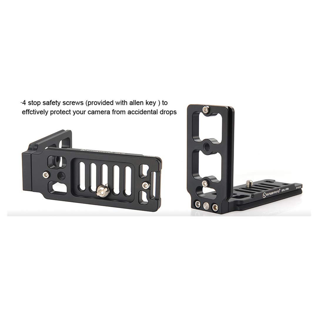 SUNWAYFOTO Universal L-staffa Quick Shoe 1/4" vite tipo L piastra a sgancio rapido