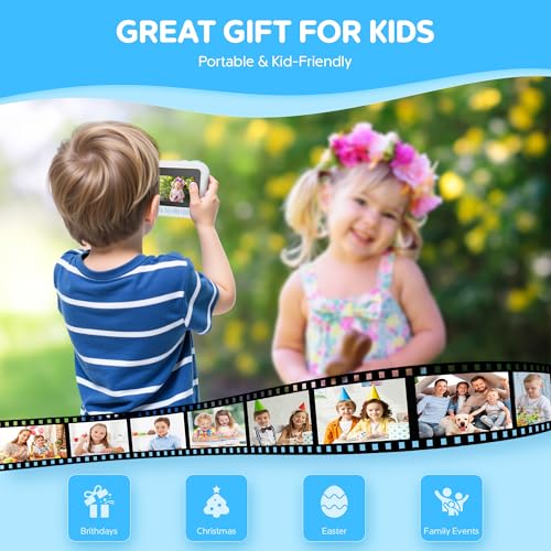 Image of Contixo Kids Camera Instant Print, Birthday Gifts for Girls and Boys, Blue