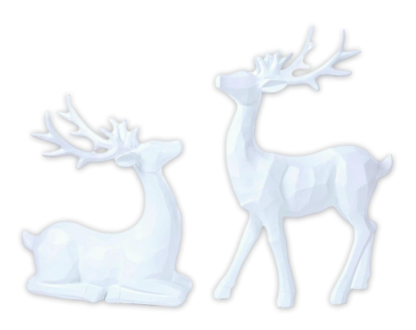 Amazon.co.jp: The Bridge Collection 彫刻 白い鹿の置物 - 2個セット