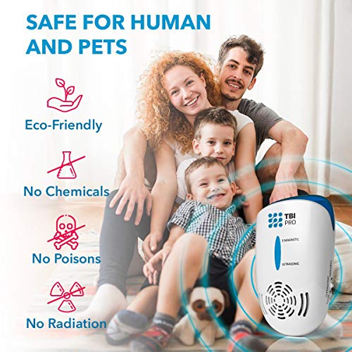 Effective Ultrasonic Pest Repeller - Wall Plug-in Electromagnetic & Ionic - Ant Fly Mosquito Mouse Rats Roach Repellent indoor - Cockroach Control Safe Quiet Electronic Device - 4000 Sq.ft (2-Pack)
