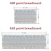WWZMDiB Solderless Breadboard Kit 2.54mm Compatible with for Arduino Raspberry Pi ESP32 DIY Electronics Prototyping Boards (2Pcs 830 Point and 2Pcs 400 Point Bread Board 10 Pin Breadboard Jumper)