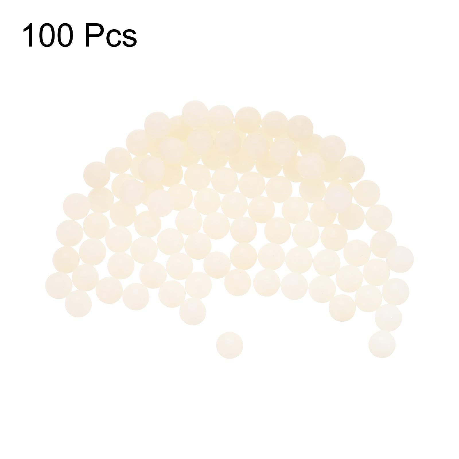 QUARKZMAN 100 Piezas Bolas de Rodamiento Nylon 1/4" (6.35mm) Precisión Plástico Sólido