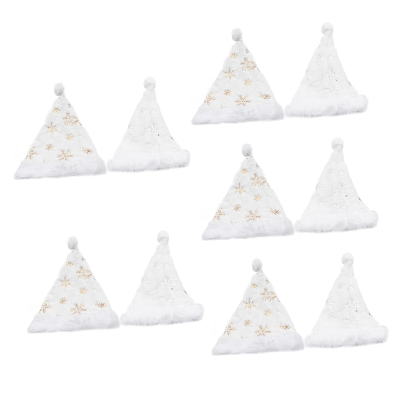 GALPADA 10piezas Sombrero De Navidad De Felpa Bordado De Para Fiesta y Decoración Navideña