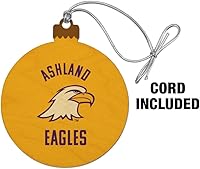 Vista 2 de GRAPHICS & MORE Ashland University Eagles Logo Madera Árbol de Navidad Adorno de vacaciones
