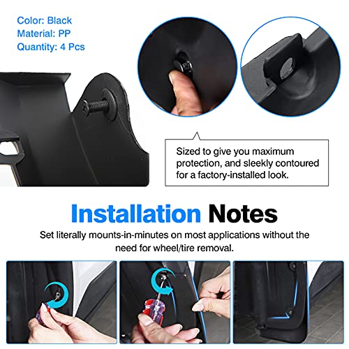 Image of Autorder Mud Flpas Splash Guards for Mazda CX-30 CX30 2020-2025 Accessories Mudflap Fender Flares Front and Rear Mud Guard Set 4PCS