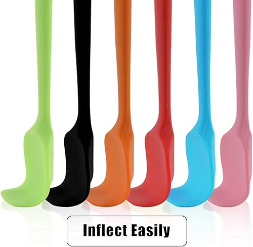 Miniatura 5 de 4 espátulas de cuchara estándar de 10.6 pulgadas + 6 espátulas de cuchara pequeña de 8.2 pulgadas