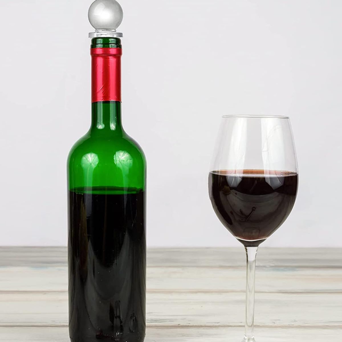 Beaupretty 24 Stück Dekorative Weinverschlusskappen aus Glas und Silikon Leichter Öleinfüllstutzen Multifunktional für Durchsichtige Weinflaschen und Spirituosen Geeignet