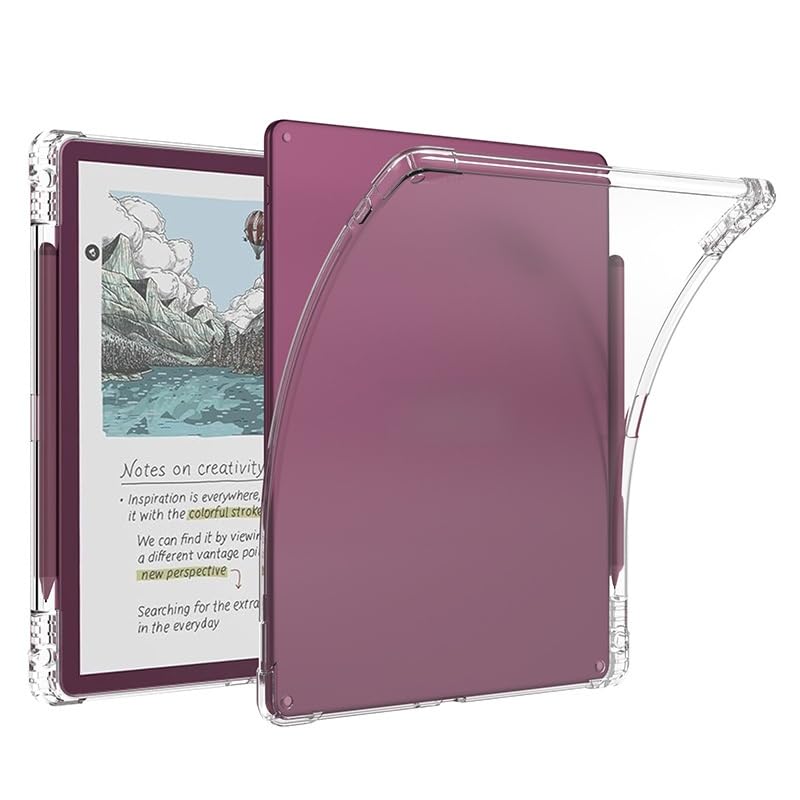 Soft TPU Protective Cover for Kindle Scribe 11"/Scribe Colorsoft 11"/2026 E-reader Transparent Skin-friendly Full-protection Case Anti-scratch Shockproof Anti-drop Sleeve Shell (With Pen Slot) — view 2
