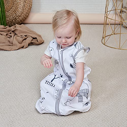 Yoofoss Baby Sleep Sack 0-6 Months 100% Cotton Unisex Baby Sleeping Bag 0.5 Tog Toddler Wearable Blankets Comfortable (Small) #TOP3