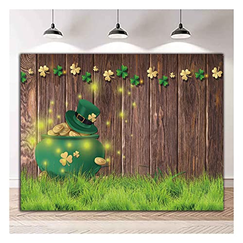 Happy St Patrick's Day Background Lucky Irish Shamrock Board Photography Backdrop For Baby Shower Birthday Party Decor Banner 7X5Ft #TOP2